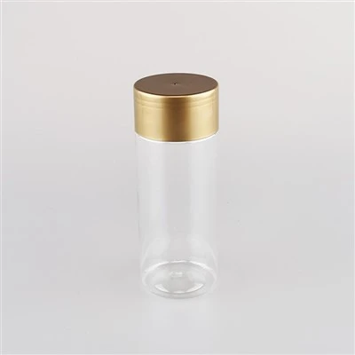Empty Clear Jars With Gold Caps