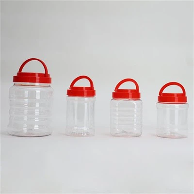 Cereal Storage Container With Red Lids